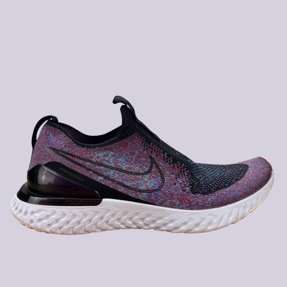 Nike Epic Phantom React Flyknit Womens 9 Multicolor Running Shoes BV0415-002